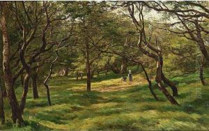 Landscape With A Little Girl by Pieter Stortenbeker