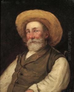 Man In A Straw Hat by George Henry Story