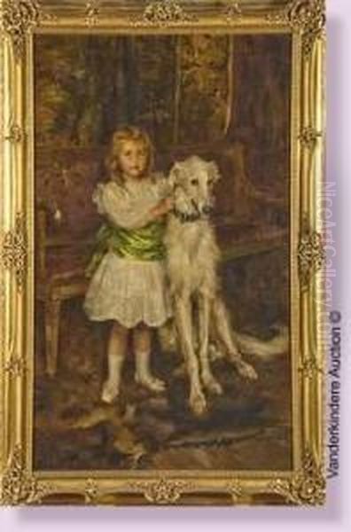 Portrait Du Petit Louis Vorow Zborowski Accompagne De Son Levrier - view 1