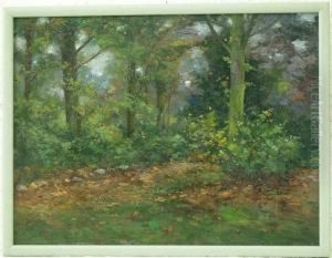 Brumathi. Elsass - Strasburg. Waldweg by Gustave Jacques Stoskopf