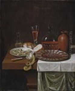 A Flute And Decanter Of Wine
