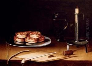 Still Life With Pies On A Pewter Plate