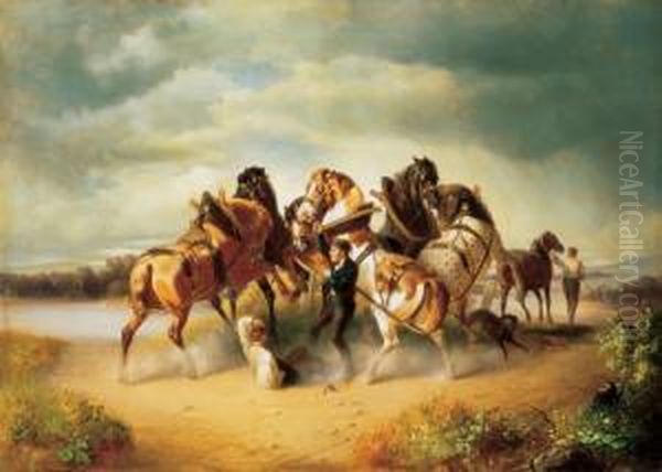 Horses By The Riverside - view 1