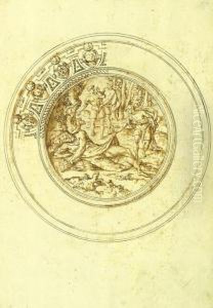 Design For A Basin With The Drunkenness Of Noah - view 1