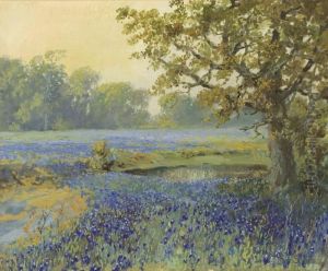 Field With Bluebonnets by Franz S. Frank Strahalm /