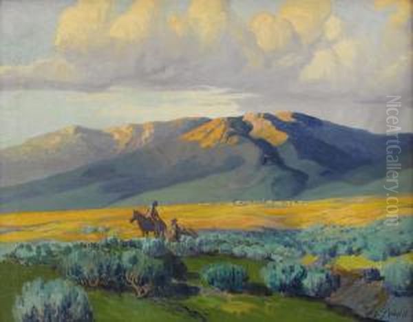 Sunset New Mexico Mountains - view 1
