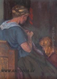 Mother And Daughter by Aleksandrs Strals