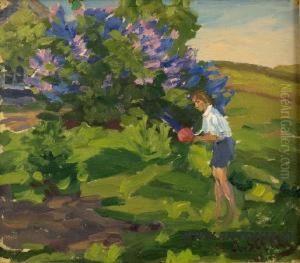 By The Lilac Tree by Aleksandrs Strals