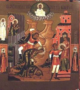 The Beheading of John the Baptist, icon by Anonymous Artist