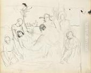 A Quantity Of Genre Scenes And Figure Studies by William Strang