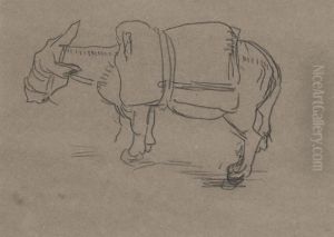 Bullfighters, Donkeys And Compositional Figure Studies by William Strang