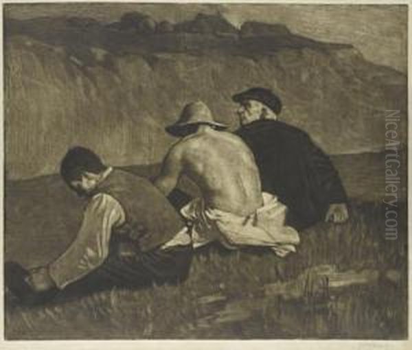 Three Male Figures - view 1
