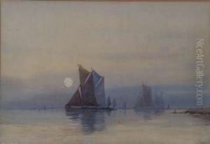 'thames Barges by Albert Strange