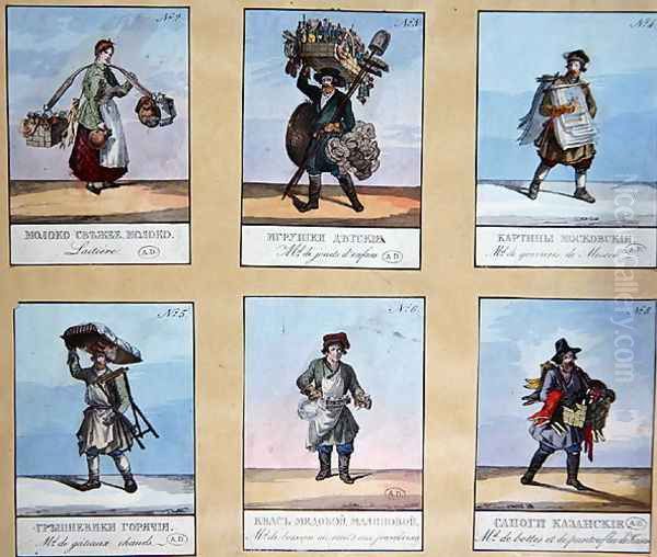 Cries of St. Petersburg , early nineteenth century - view 1