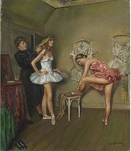 Ballerinas In The Dressing Room by Benjamin Strasser