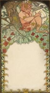 Bacchus Mit Weinkrug.
(menuekarte). by Carl Strathmann