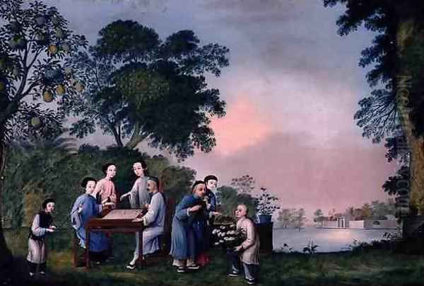Figures Playing a Boardgame, c.1790 - view 1