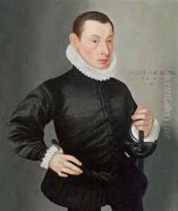 Ritratto Maschile In Farsetto Nero by Lorenz Strauch