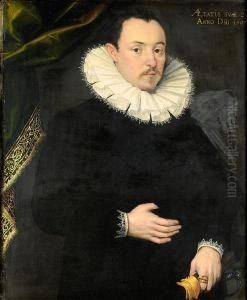 Portrait Of A Gentleman by Lorenz Strauch