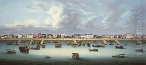 View of the Bund at Shanghai, c.1855 - view 1