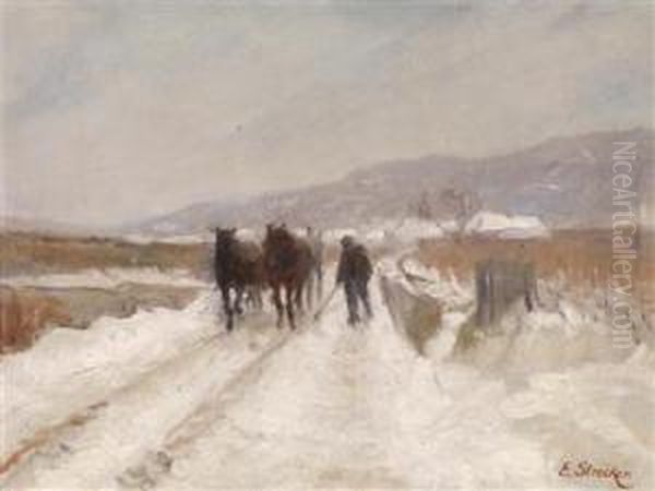 Attributed Winter In The Vineyard - view 1