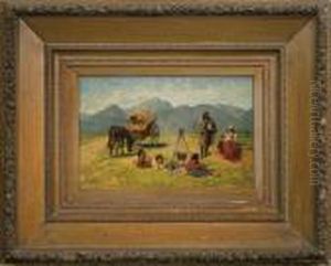 Resting Gypsies by Franciszek Streitt