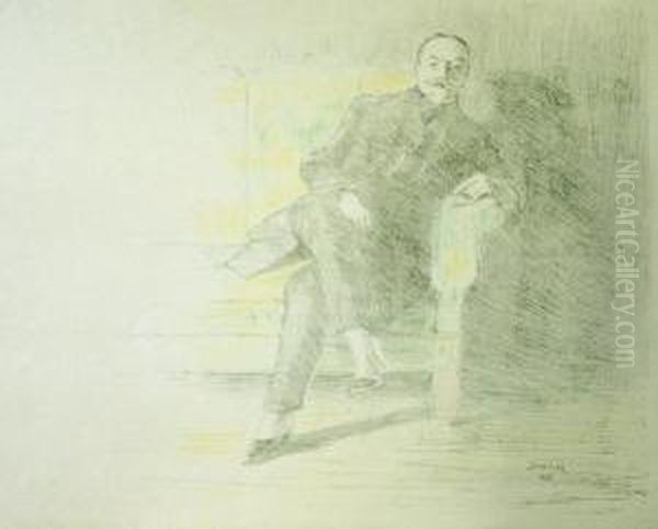 Mann Auf Dem Sofa Sitzend 1899 - view 1