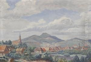 Blick Auf Albersweiler Am Trifels by Heinrich Strieffler