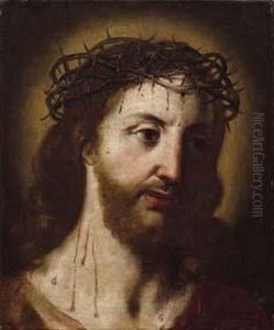 Testa Di Cristo Coronato Di Spine by Francesco Stringa