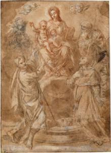 Madonna Mit Kind Und Heiligen Madonna Mit Kind Und Heiligen