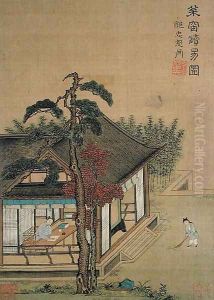Reading the Book of Changes, from an album of paintings after Song and Yuan Dynasty masters