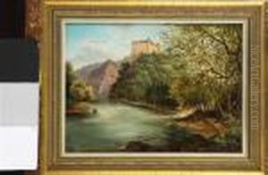 Blick Auf Das Schloss Orlik by Vilem Stroeminger