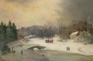 A Winter Landscape by Vilem Stroeminger