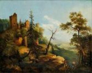 Pohlad Na Jasovsky Hrad A Opatstvo by Vilem Stroeminger