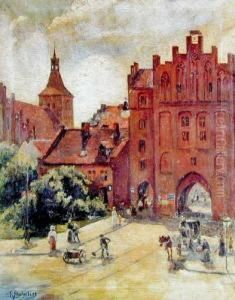 Widok Na Wysoka Brame I Kosciol Sw. Jakuba W Olsztynie, Przed 1914 R. by Frieda Strohmberg