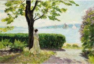 Young Girl By The Water by Halfdan Strom