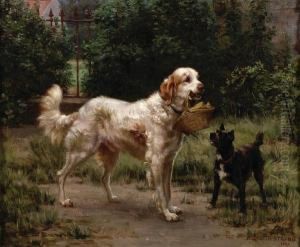 English Setter And Terrier by Elizabeth Strong