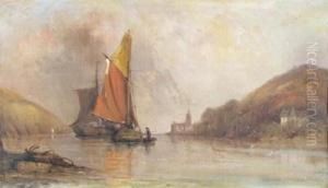 A Continental Lake Scene A Continental Lake Scene