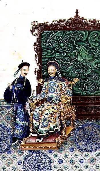 Emperor Seated with a Man - view 1