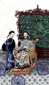 Emperor Seated with a Man by Anonymous Artist