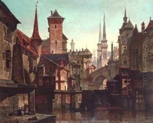 Le Vieux Quartier De La Pegnitz A Nuremberg