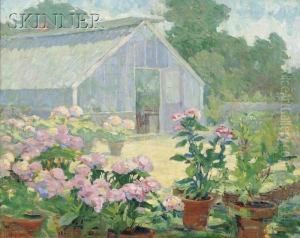 Hydrangeas At The Florist's Place by Ida Wells Stroud