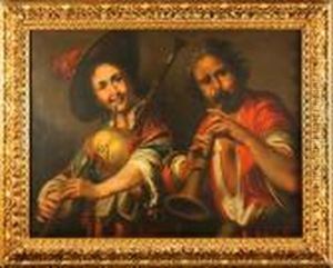 Suonatore Di Flauto E Suonatore Di Zampogna