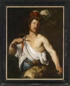 David Mit Dem Haupt Des Goliath by Bernardo Strozzi