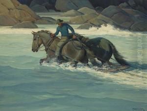 Fording The River by Herman G. Struck