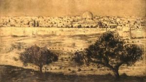 Panoramic View Of Jerusalem by Hermann Struck