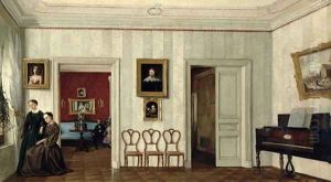The small hall with the piano by Anonymous Artist