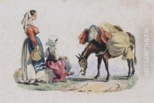 Studies Of Italian Rustics - view 1