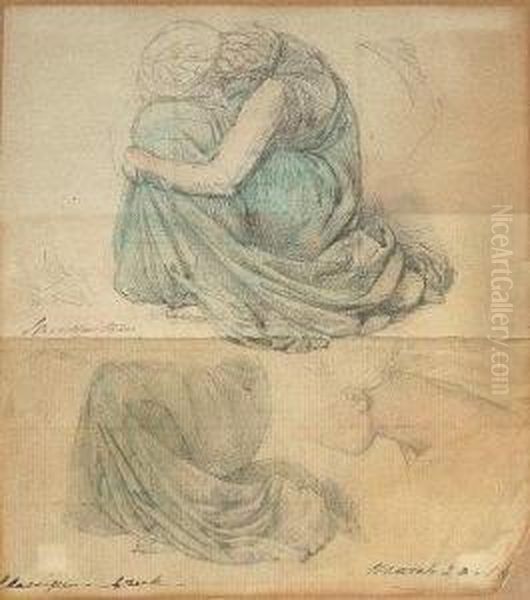 Study Of A Crouched Figure - view 1