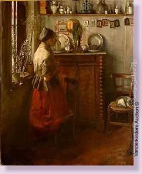 Femme En Priere Dans Un Interieur - view 1